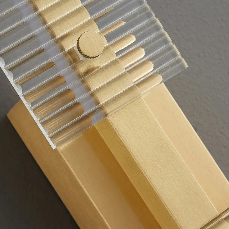 applique murale en verre et cuivre design minimaliste pour intérieur élégant - vue 7 sur 10