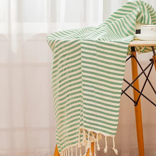 Serviette de plage turque coton tisse style boheme - vue 4 sur 6