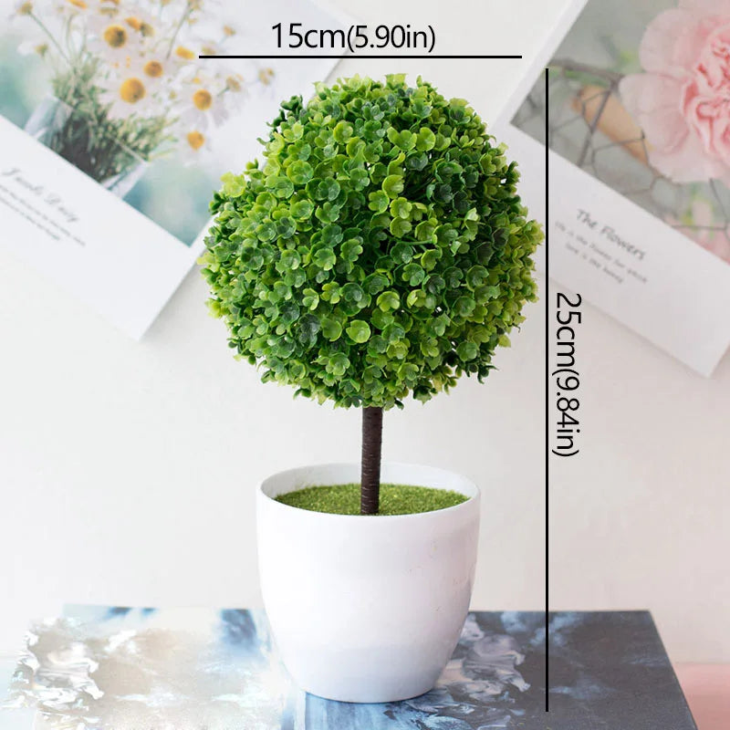 arbre artificiel bonsaï avec fleurs pour décoration intérieure - vue 10 sur 11