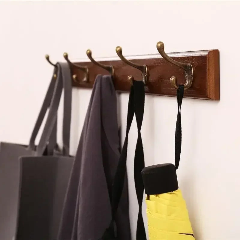 porte-manteau mural en bois pour rangement pratique - vue 4 sur 23