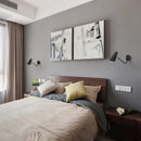 Applique murale réglable interrupteur vintage led flexible noir/or