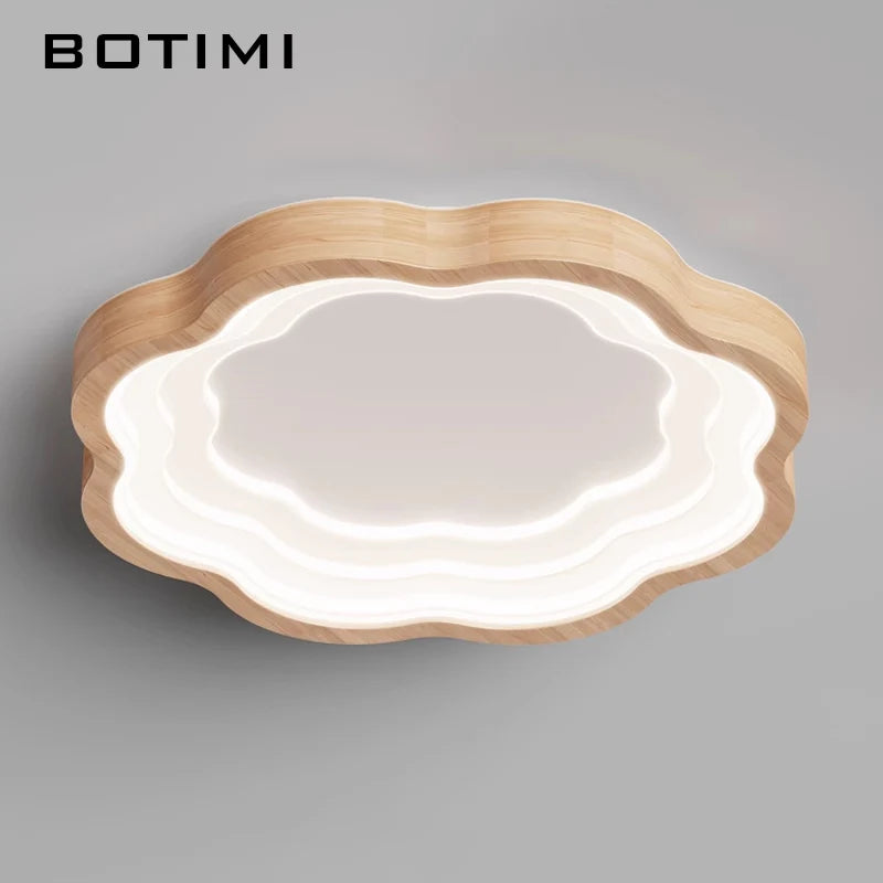 Plafonnier LED rectangulaire en bois - vue 3 sur 11