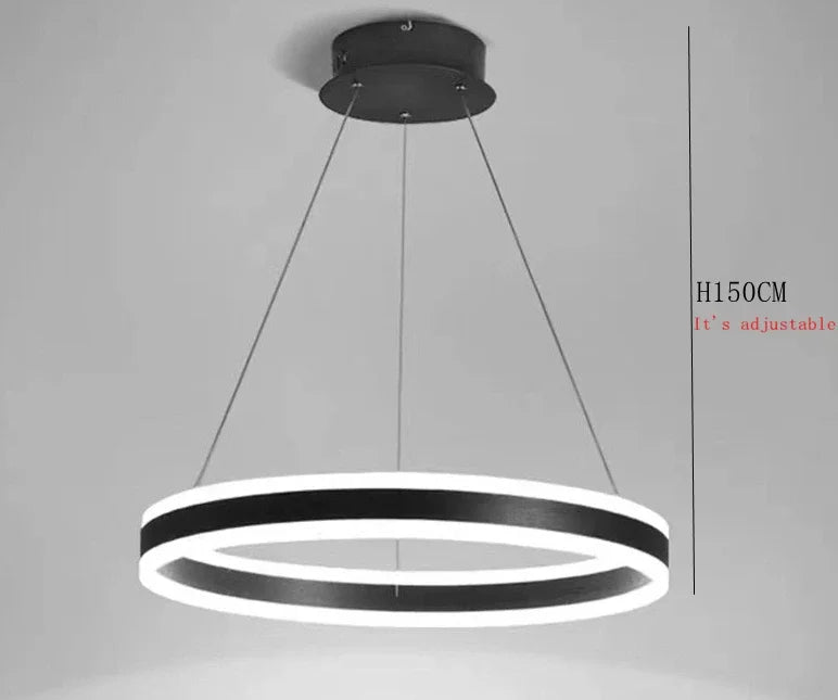 lustre led moderne réglable décoration maison luminaire suspendu