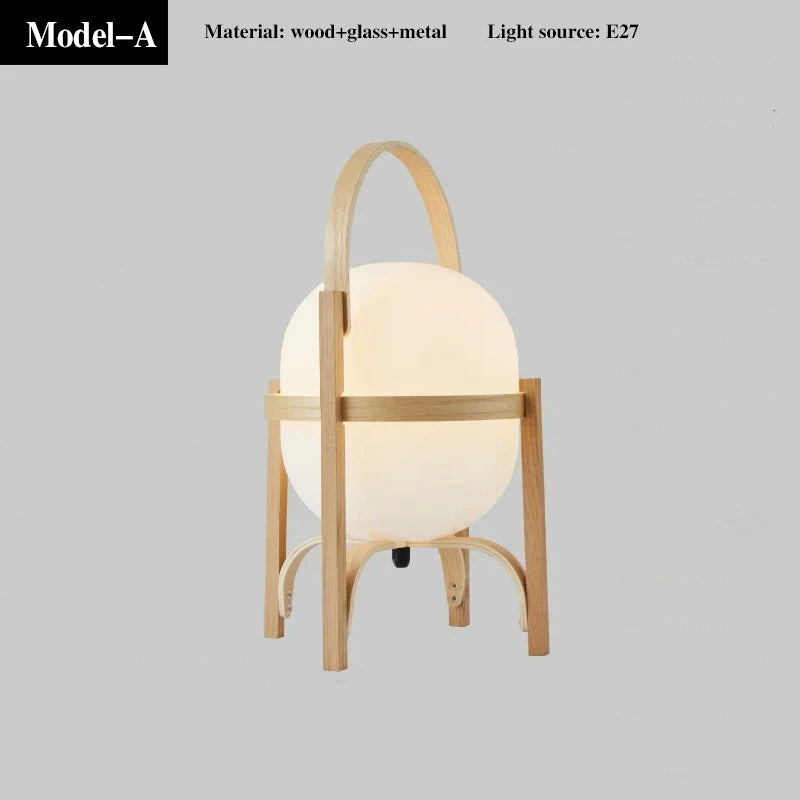lampe de table moderne en bois simple led pour lecture