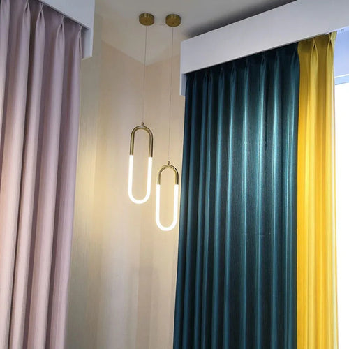 Moderne LED-Pendelleuchte Ellipse mit Höhenverstellung - vue 5 sur 12