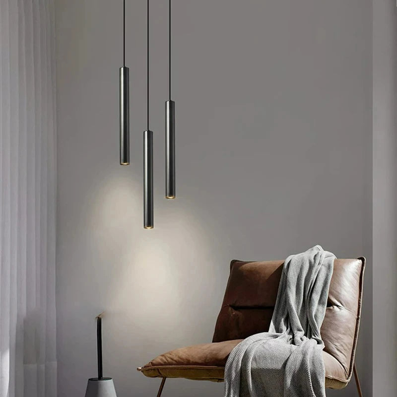 suspension minimaliste en laiton 	 pour hôtel