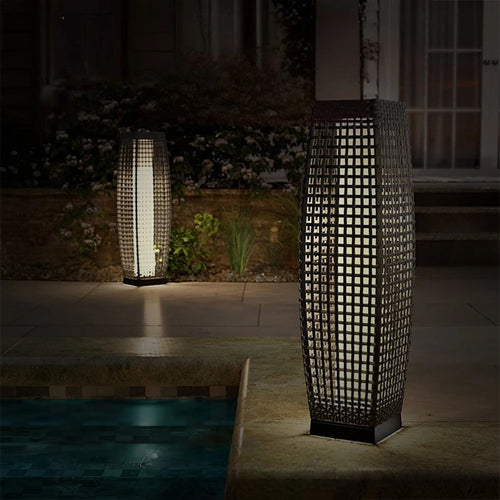 Dekorative Solar-Außenleuchte aus Rattan und Weide - vue 2 sur 8