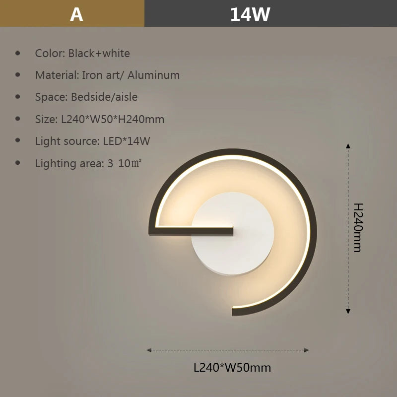 Moderne minimalistische Wandleuchte – elegante und stilvolle dekorative Leuchte