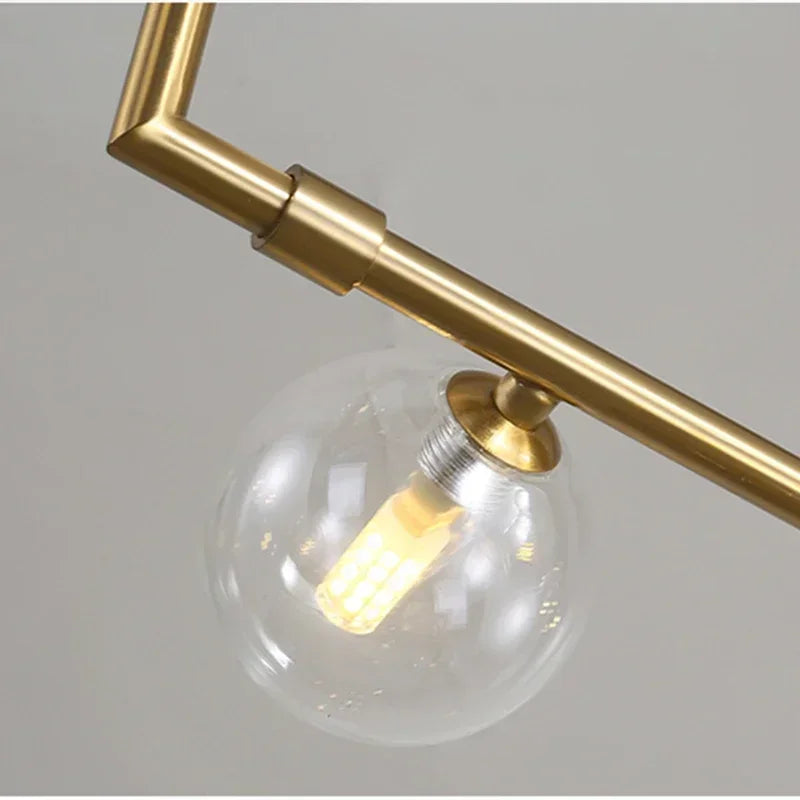 Kitchen Island Ceiling Chandelier Dining Table Glass Pendant Lamp Led Suspension Luminaire Hanging Light - vue 7 sur 14