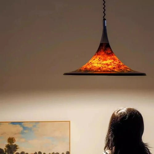Kronleuchter im Lava-Design im mittelalterlichen Stil für moderne Wohnräume - vue 2 sur 8