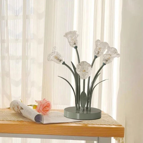 Dekorative LED-Stehleuchte in Blumenform im nordischen Stil für den Innenbereich - vue 5 sur 7