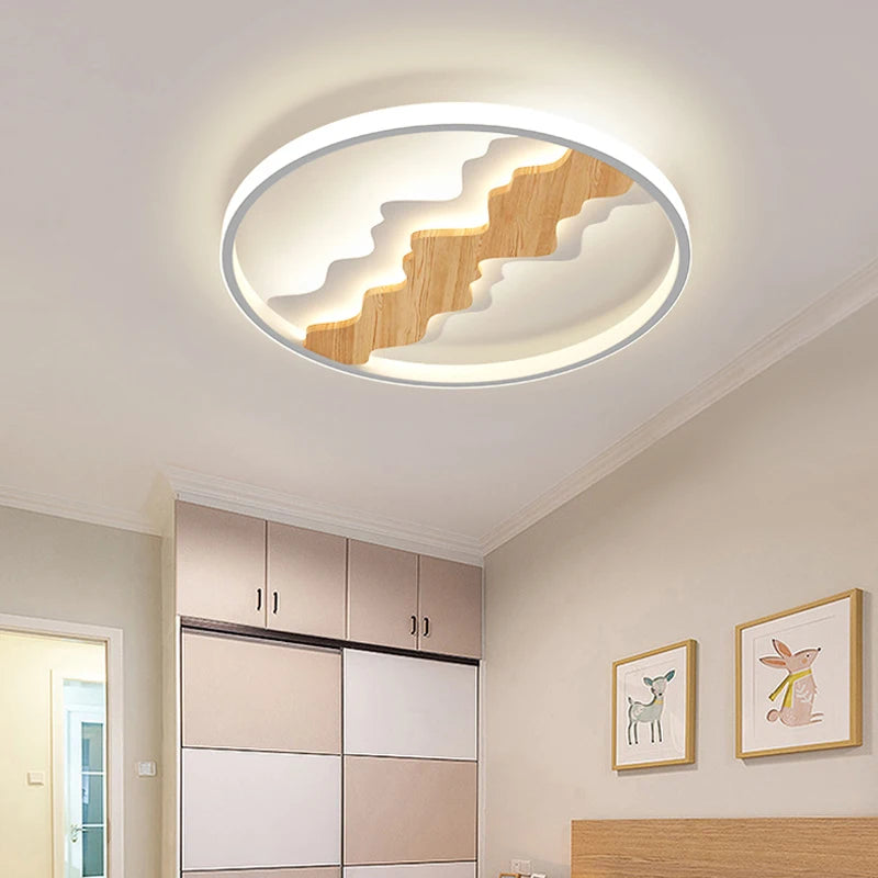 Deckenleuchte im modernen Holzstil minimalistisch für das ganze Haus - vue 4 sur 11