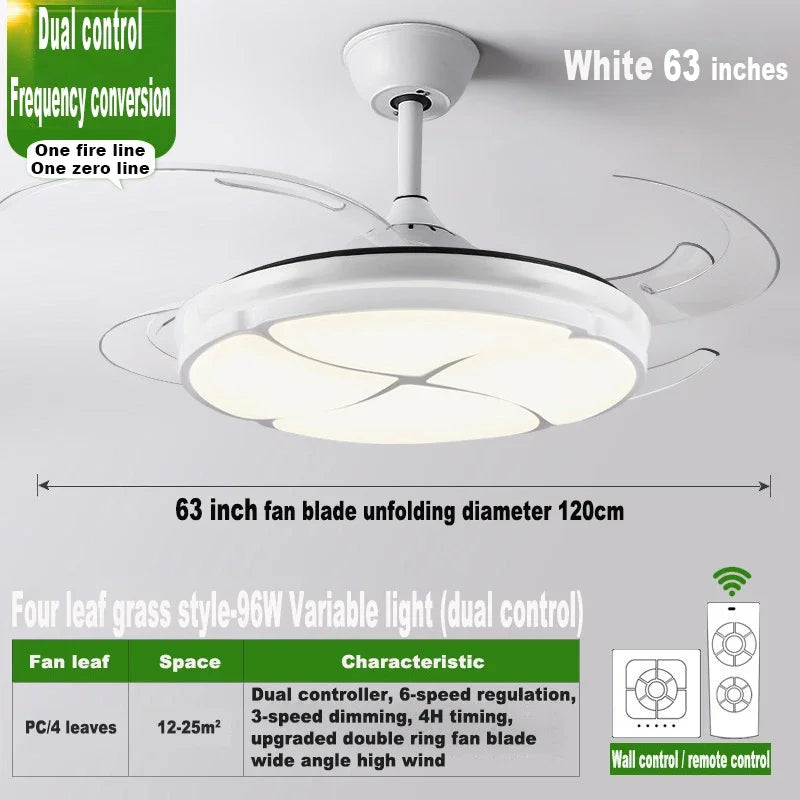 Moderner, leiser Deckenventilator mit integrierter LED-Leuchte - vue 10 sur 12