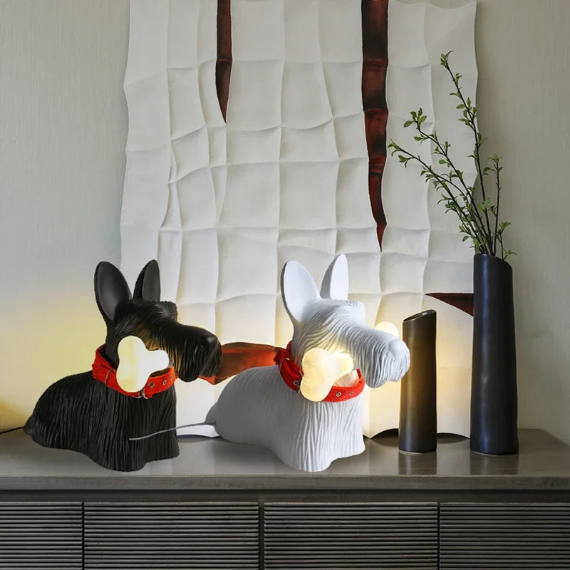 lampe de bureau en résine chien dessin animé décoration intérieure enfant - vue 4 sur 7