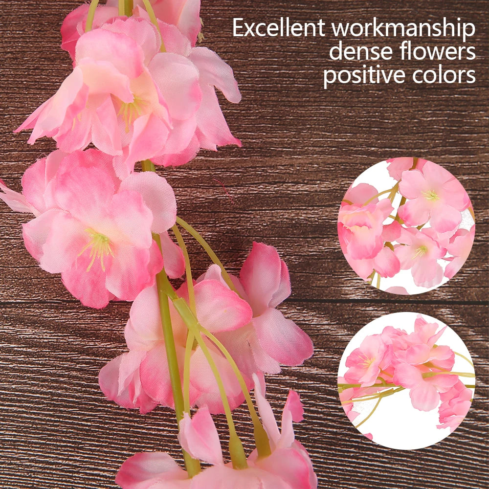 guirlande de fleurs artificielles pour décoration de mariage et intérieur - vue 5 sur 17