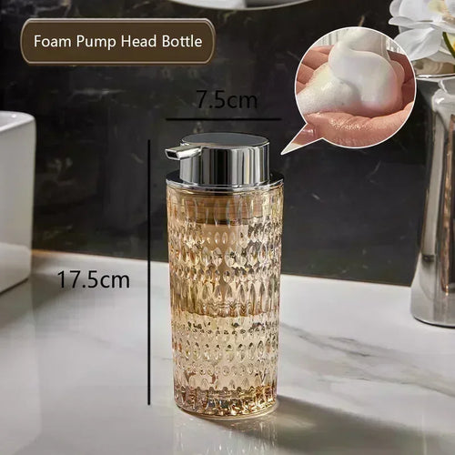 bouteille de savon en verre pour salle de bain élégante et pratique