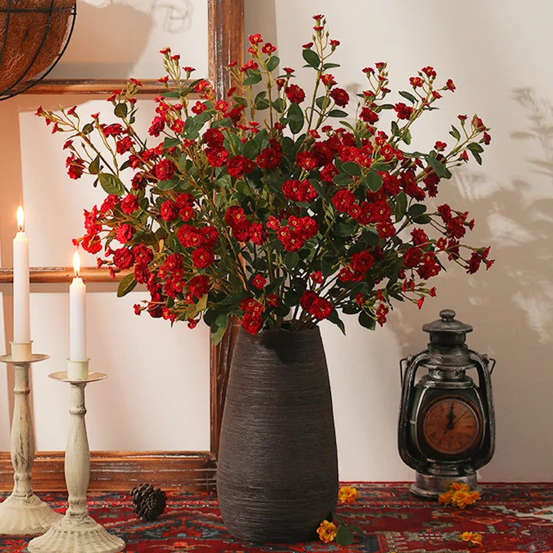 bouquet de roses artificielles en soie pour décoration vintage