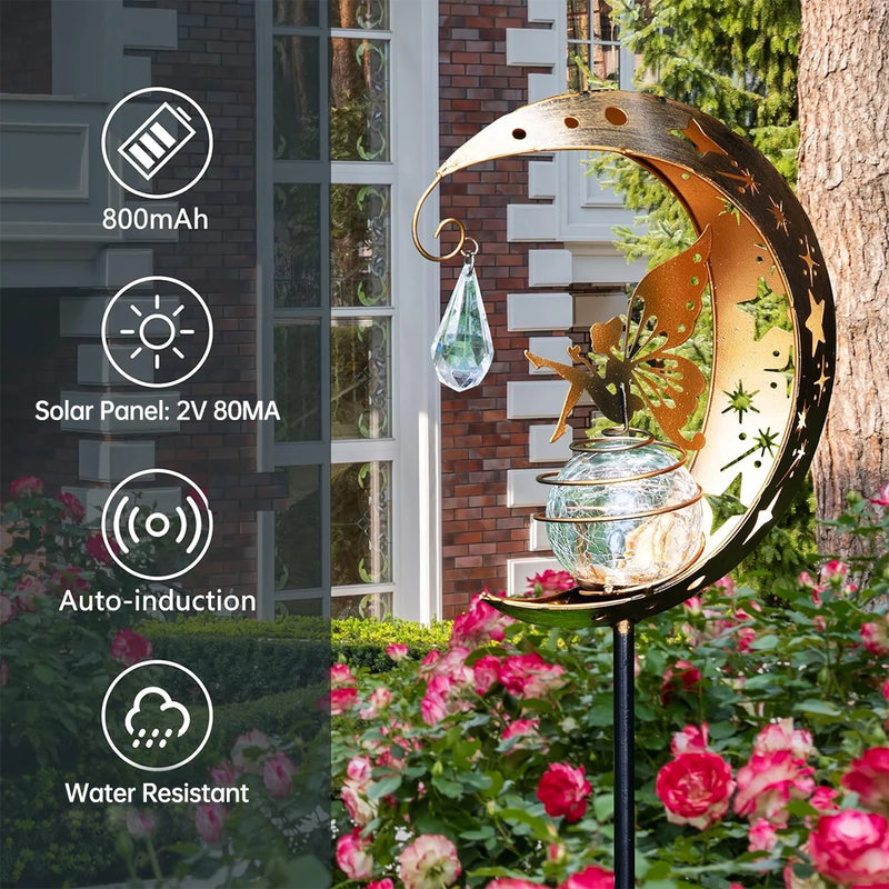 lampes solaires en verre pour jardin féérique décor extérieur