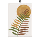 Tableau vase monstera en terre cuite décoration murale abstraite nordique
