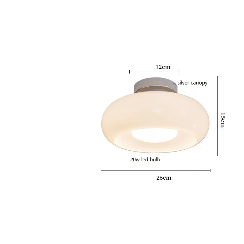 Bauhaus-Pendelleuchte aus Glas und goldfarbenem Metall mit LED - vue 19 sur 20