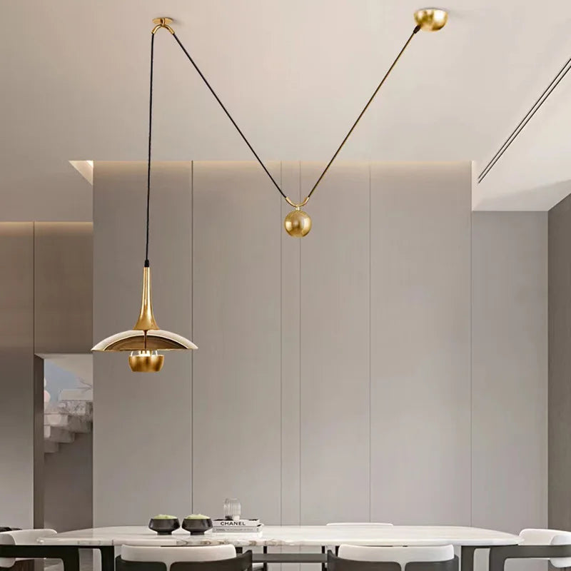 suspension soucoupe volante moderne avec poulie pour bars et restaurants - vue 6 sur 18