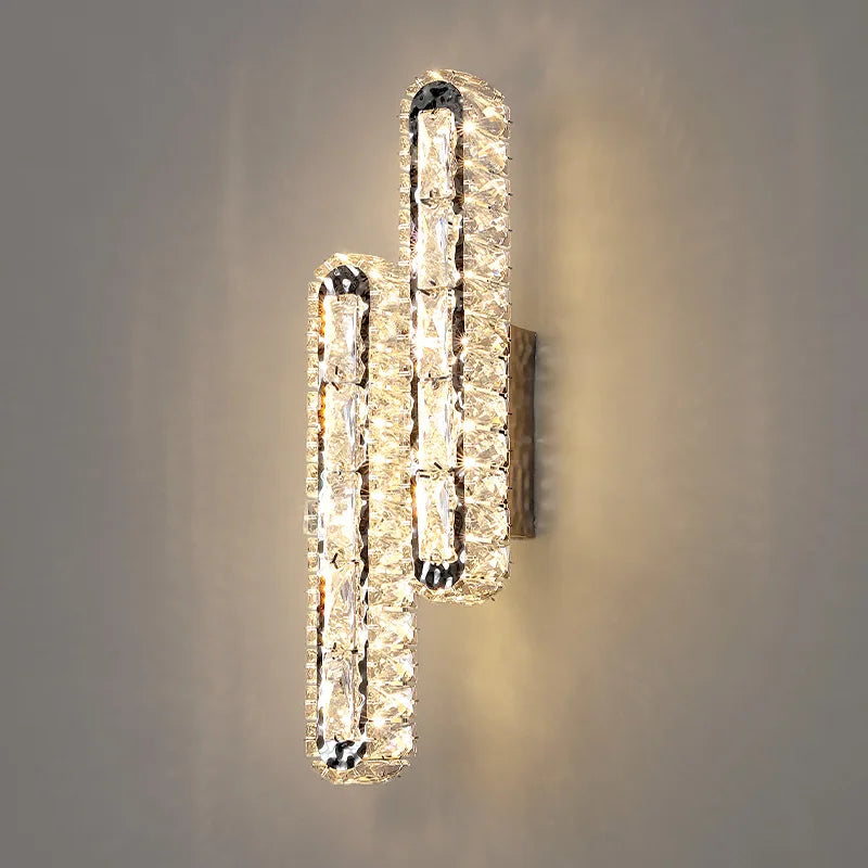 applique murale led ovale en cristal pour décoration intérieure - vue 5 sur 14