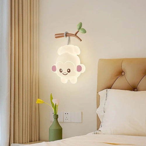 applique murale créative enfant singe ours branche école maternelle aire jeux