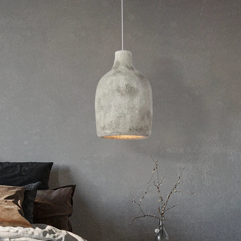 suspension led design rétro nordique wabi sabi pour décoration maison