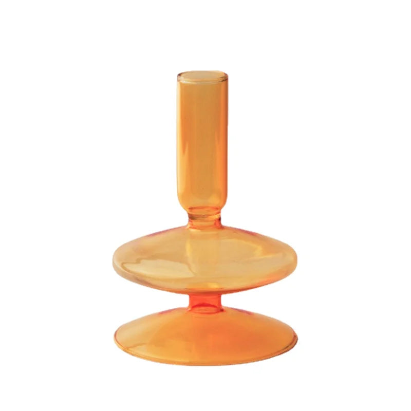 bougeoirs coniques en verre pour décoration de table de mariage - vue 21 sur 32