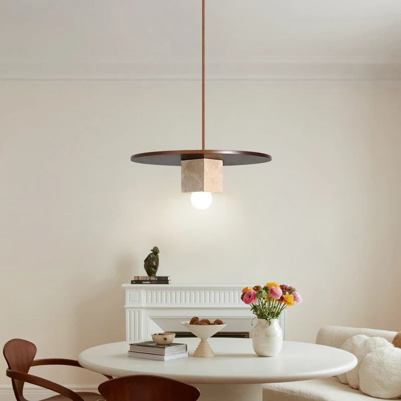 lustre en bois massif pour décoration de bar et restaurant - vue 4 sur 7