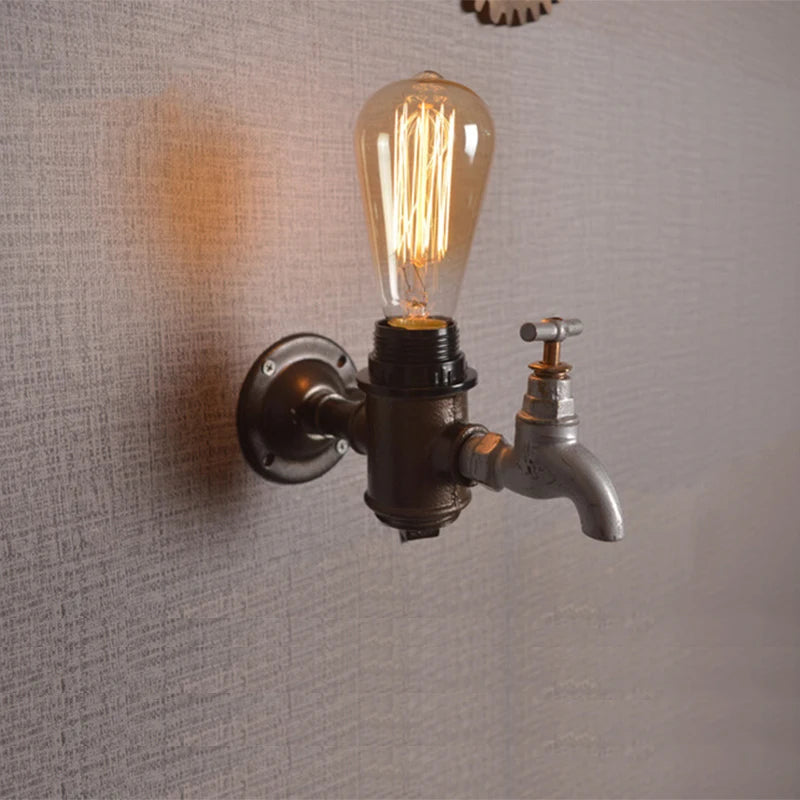 applique murale industrielle vintage en fer pour bar restaurant loft