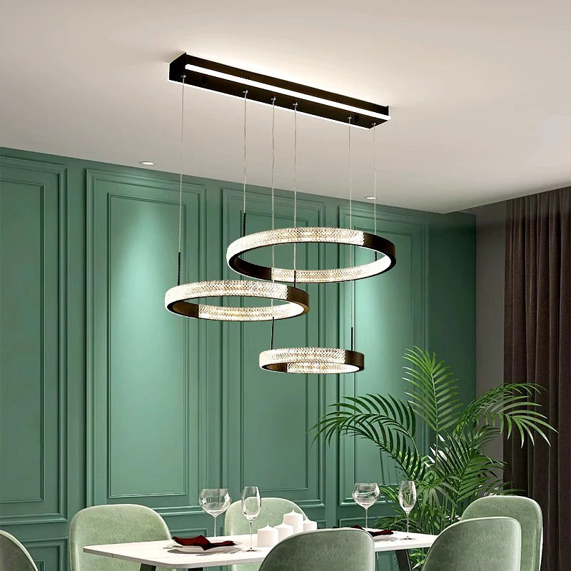 lustre moderne simple suspension led pour éclairage intérieur - vue 5 sur 10