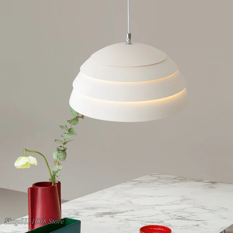 lampe suspendue design led moderne nordique industrielle - vue 4 sur 8