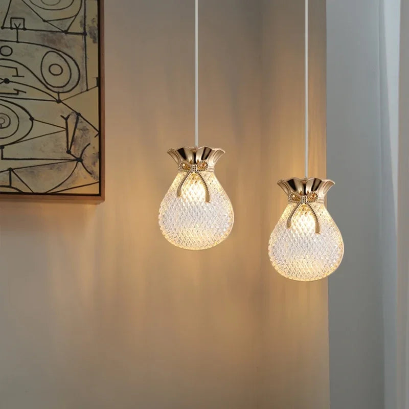 suspension Nordique comptoir allée salle à manger fenêtre chambre moderne Simple luxe sac petit LED - vue 5 sur 15