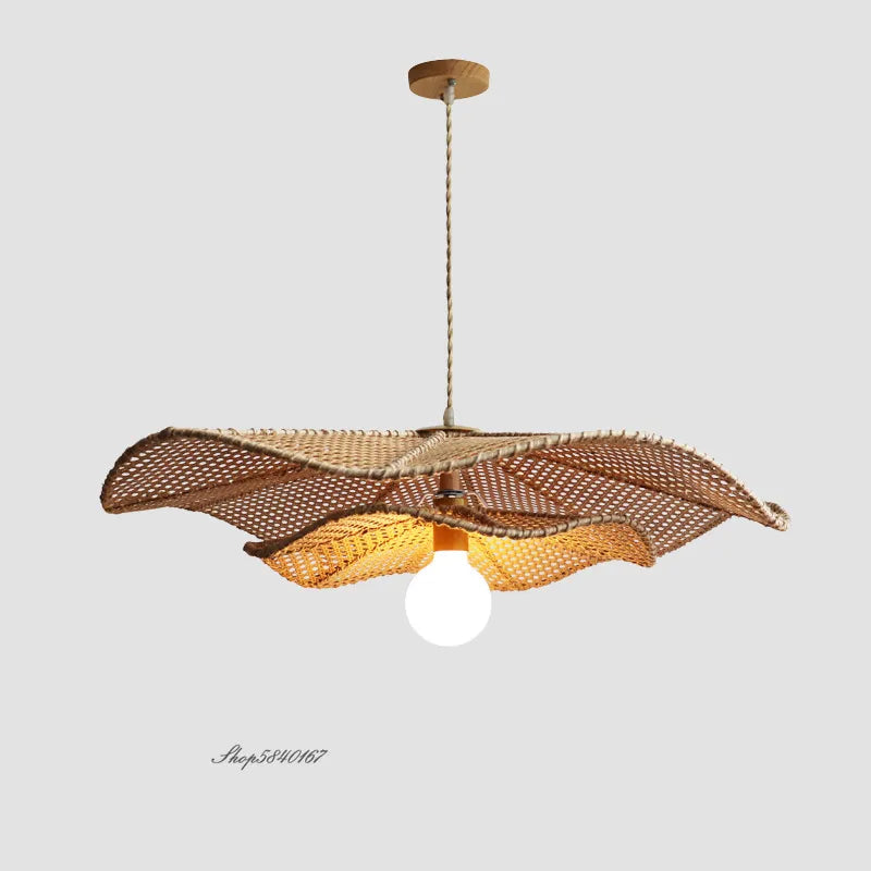 Suspension Vintage en forme de feuille de Lotus - vue 2 sur 14