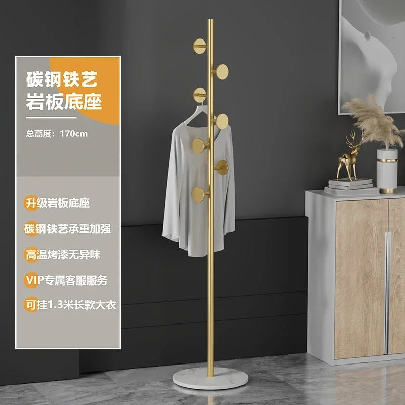 Multifunctional Floor Coat Rack, Hat Hanger, Tree Style, Freestanding Handbag Organizer, Luxury Storage Stand, 7 Hooks