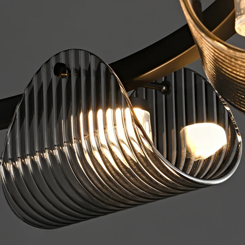 Suspension design enroulée à LED - vue 5 sur 6
