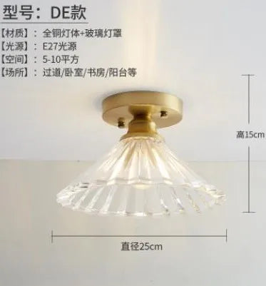 Nordische LED-Deckenleuchte Vintage aus Glas für modernes Interieur - vue 17 sur 18