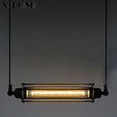 lampe suspendue industrielle rétro pour loft café restaurant avec luminaires réglables