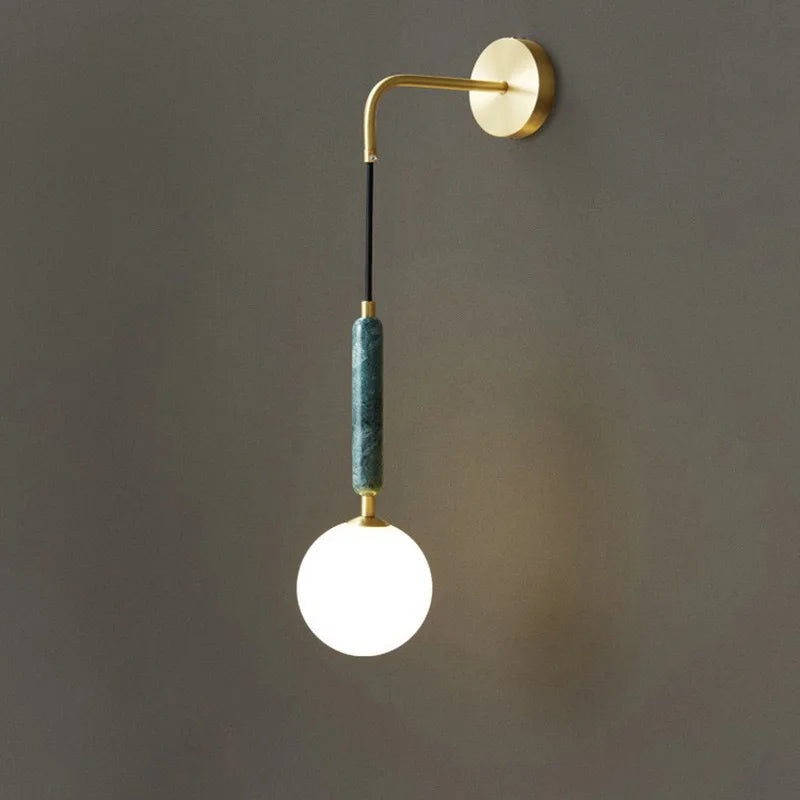 Applique murale led en marbre design nordique moderne décorative - vue 2 sur 9
