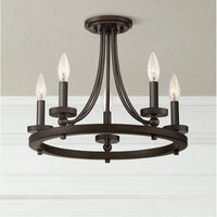 lustre américain en fer avec bougies simple personnalité rétro