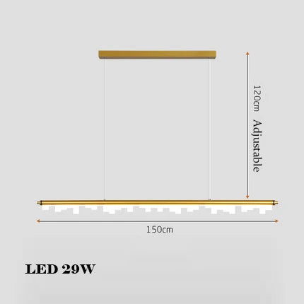 Moderner minimalistischer Kronleuchter in Schwarz-Gold für Pendelleuchten - vue 12 sur 12