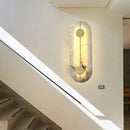 applique murale moderne en marbre et cuivre doré nordique créatif