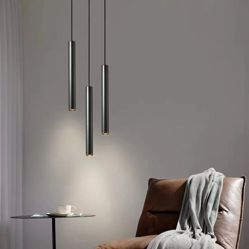Luminaire suspendu à Long Tube Led moderne - vue 2 sur 14