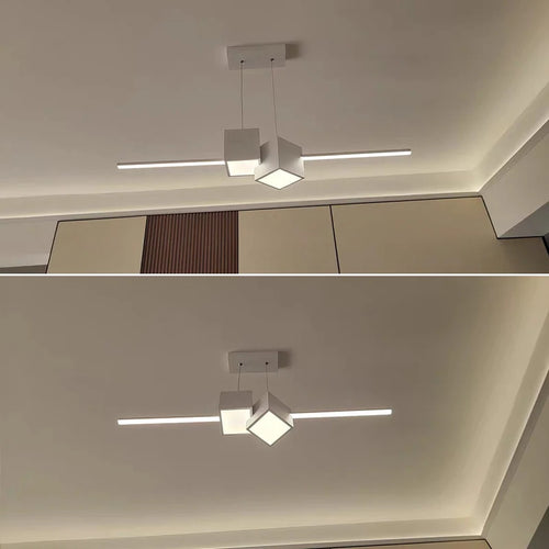 Minimalistischer LED-Kronleuchter für moderne Innenbeleuchtung - vue 6 sur 10