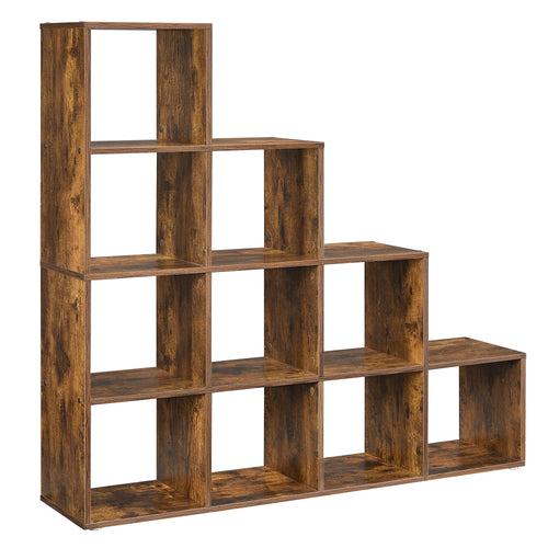 VASAGLE 10-Cube Bookcase, Bookshelf with Open Compartments, Storage Organiser for Decorations, Photos, Plants - vue 9 sur 8