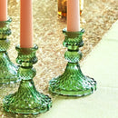 bougeoirs en verre cristal pour décorations de table festive