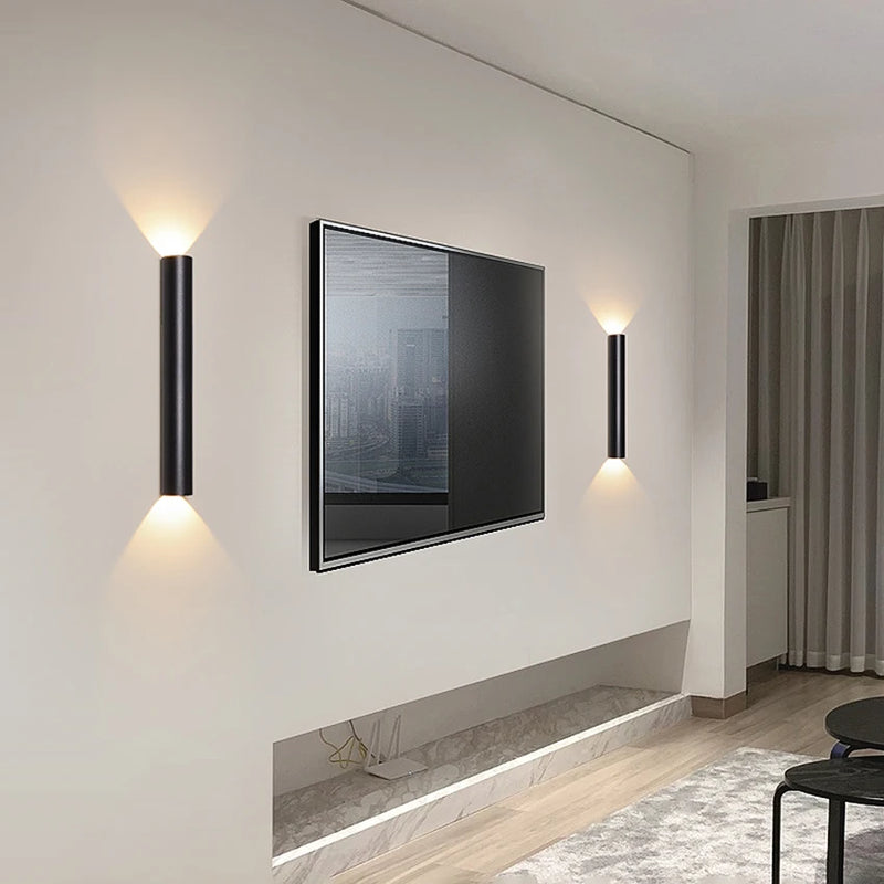 applique murale led en aluminium haut et bas au40