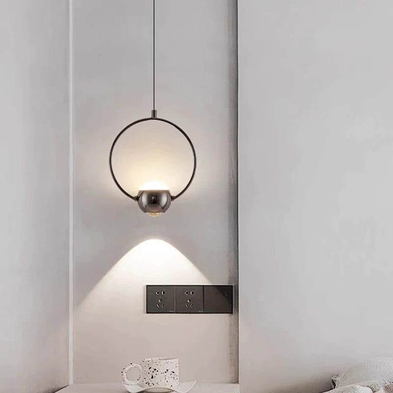 Lustre led rotatif moderne pour éclairage intérieur décoratif
