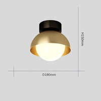 Moderne und minimalistische Kupfer-Deckenleuchte für den Flur mit drei Lichtfarben